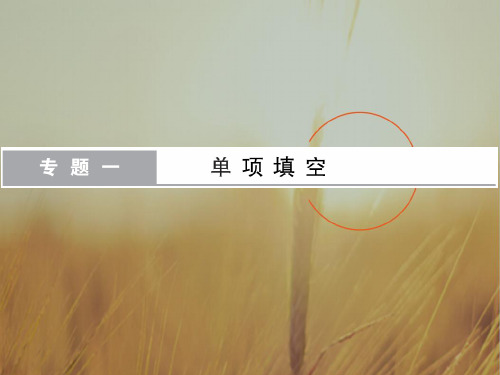 2018版高考英语江苏版二轮专题复习配套课件:专题一 单项填空 考情分析 精品
