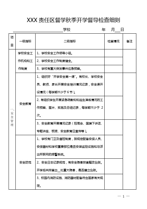 中小学校常规督导检查细则