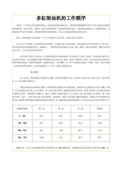 柴油机气缸工作顺序