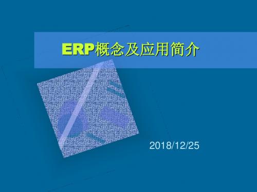 ERP概念及应用简介