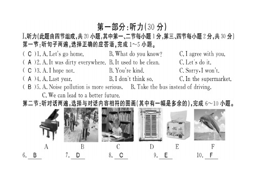 秋九年级人教版英语(黔东南专用)习题课件：Unit 13 (共19张PPT)