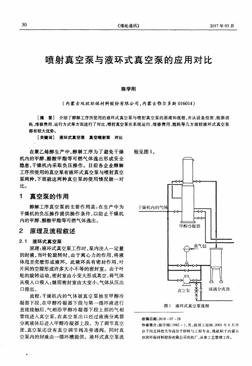 喷射真空泵与液环式真空泵的应用对比