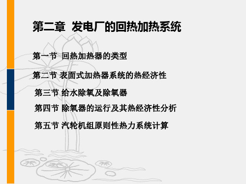 第二章  发电厂的回热加热系统