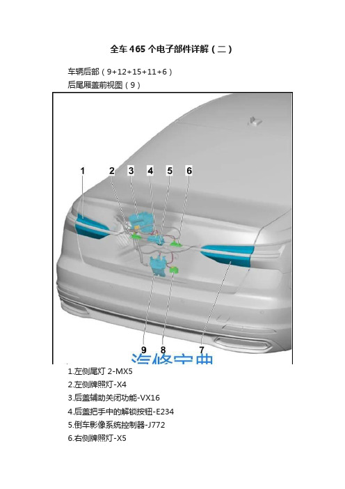 全车465个电子部件详解（二）