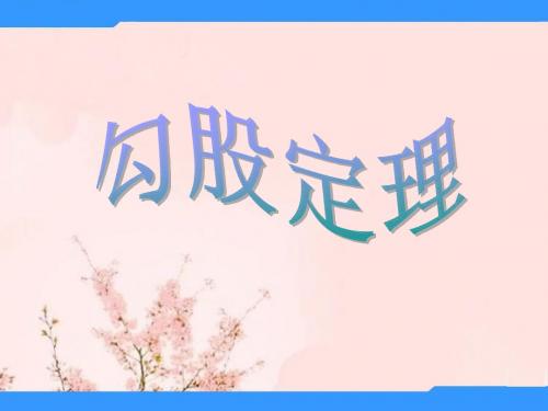 八年级数学勾股定理课件 青岛版