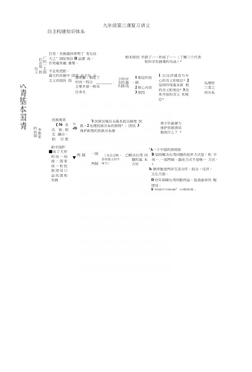 九年级中考复习学案:第三课复习讲义.docx