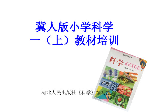 冀人版小学科学一年级上册科学教材分析