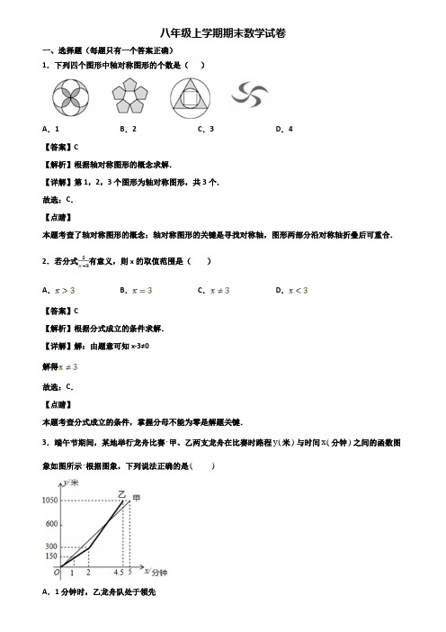 ★试卷3套精选★合肥市2021届八年级上学期期末复习能力测试数学试题