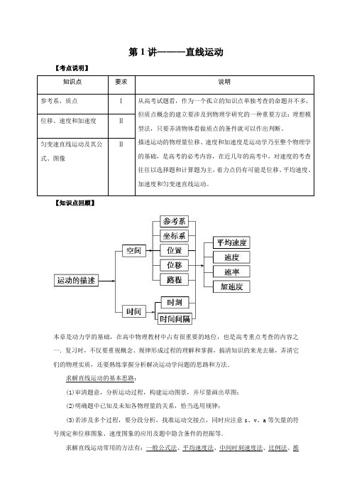 第1讲——直线运动