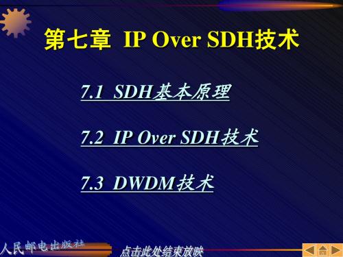 第七章  IP Over SDH技术