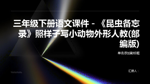 三年级下册语文课件-《昆虫备忘录》照样子写小动物外形人教(部编版)