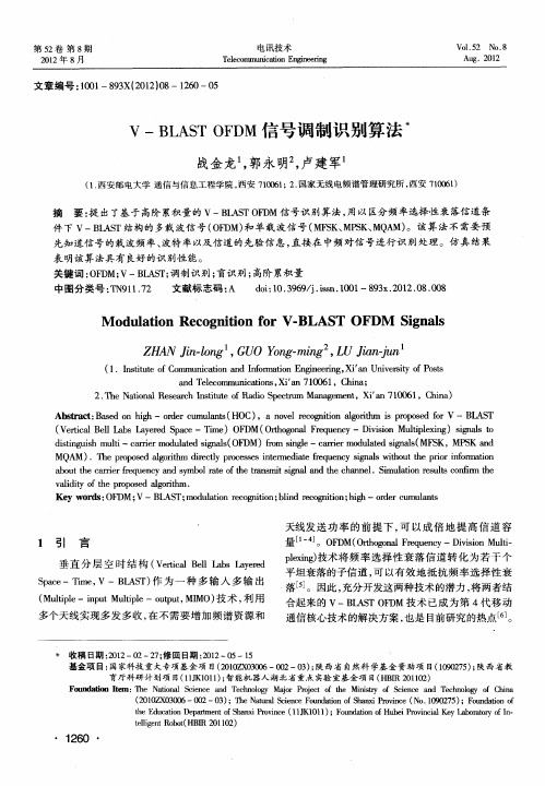 V-BLAST OFDM信号调制识别算法