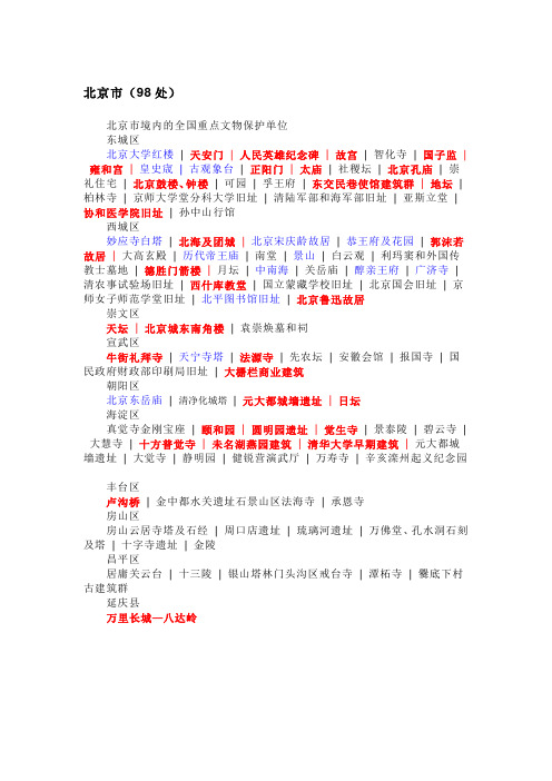 北京市全国重点文物保护单位