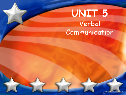 跨文化交际--Unit-5-verbal-communication