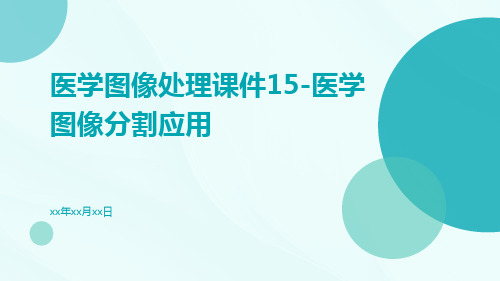 医学图像处理课件15医学图像分割应用