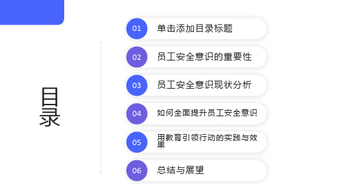 全面提升员工安全意识,用教育引领行动课件