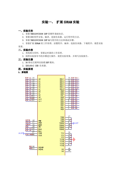 扩展SDRAM实验