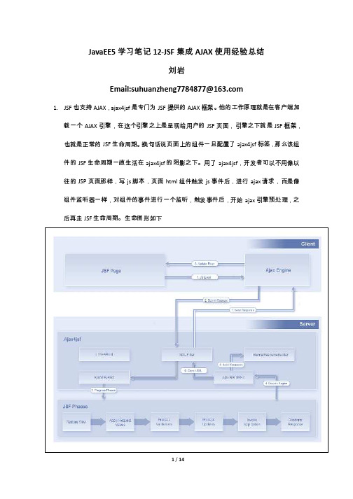 JavaEE5学习笔记12-JSF集成AJAX使用经验总结