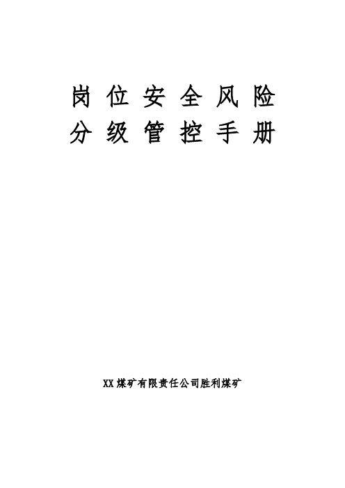 XX煤矿公司各岗位安全风险分级管控手册(164页)