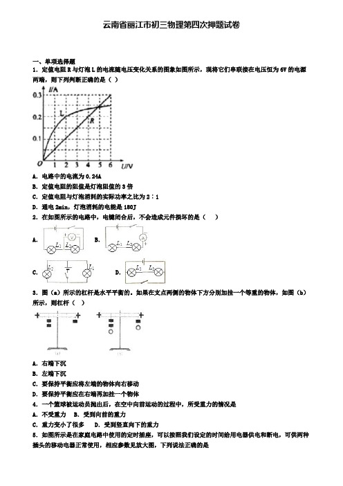 云南省丽江市初三物理第四次押题试卷