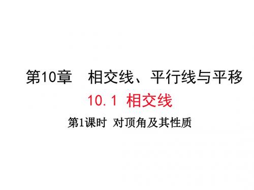 2016年春新版沪科版七年级数学下册 10.1.1对顶角及其性质