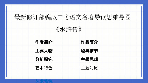 最新修订部编版语文《水浒传》中考名著导思维导图