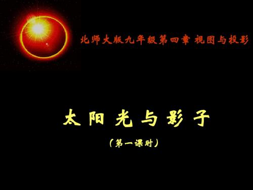 北师大版初三九年级数学上册4.3 灯光与影子 说课 PPT课件