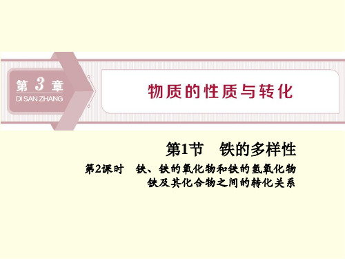 铁、铁的氧化物和铁的氢氧化物铁及其化合物之间的转化关系