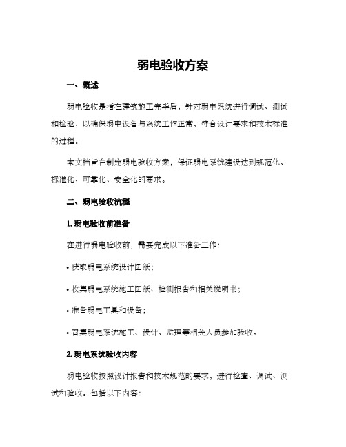 弱电验收方案