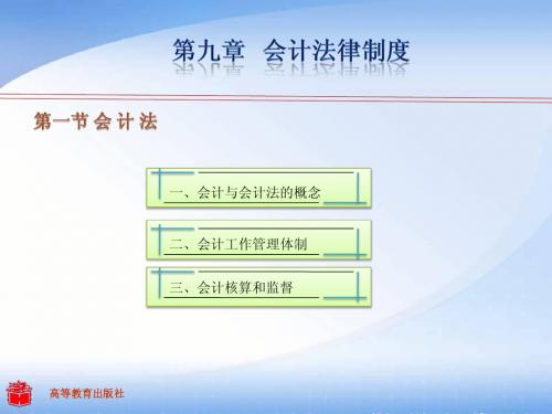 高教出版社经济法律法规第三版课件第九单元