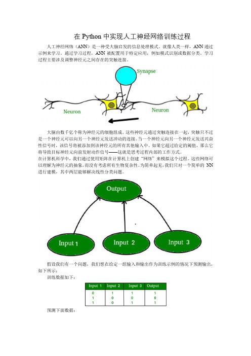 人工神经网络-python训练案例