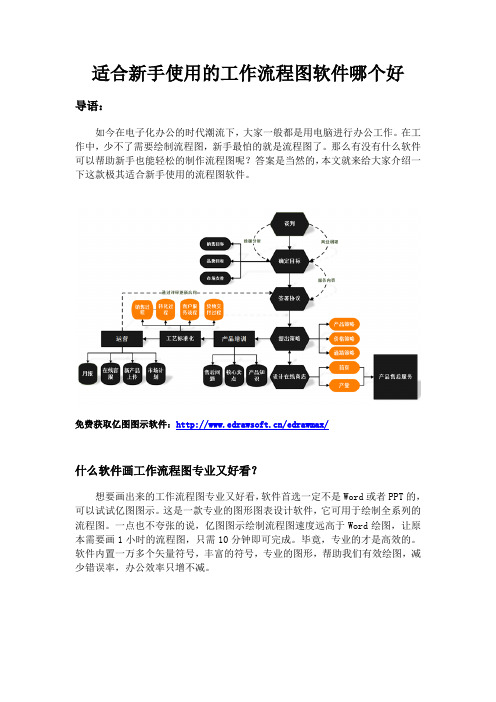 适合新手使用的工作流程图软件哪个好