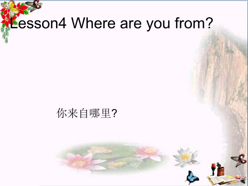 四年级英语下册Lesson4《Whereareyoufrom》 优秀课件4科普版