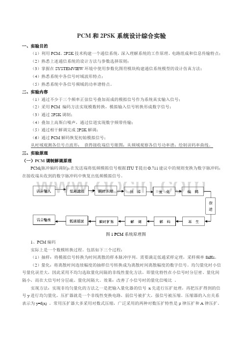 PCM+2PSK系统systemview仿真