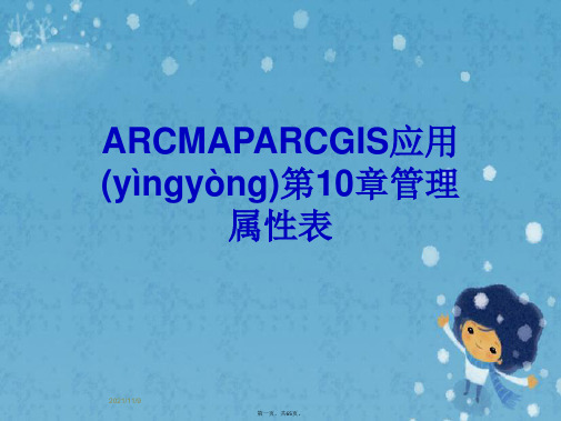 ARCMAPARCGIS应用第10章管理属性表