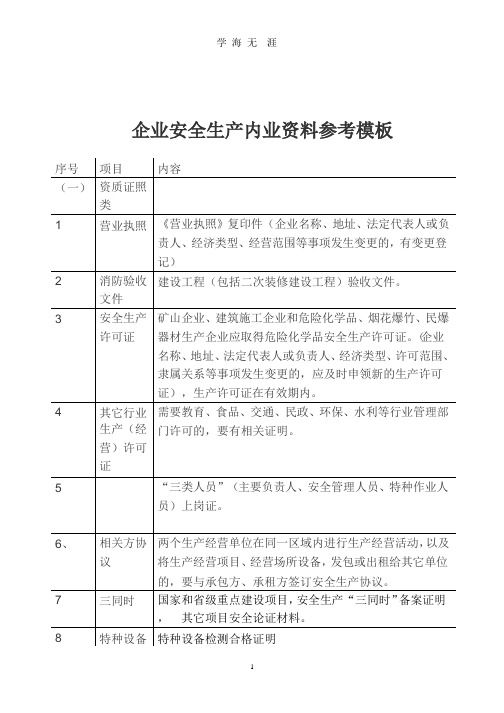 企业安全生产内业资料参考模板(2020年整理).pptx