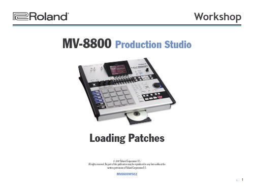 Roland MV-8800 Production Studio用户指南说明书