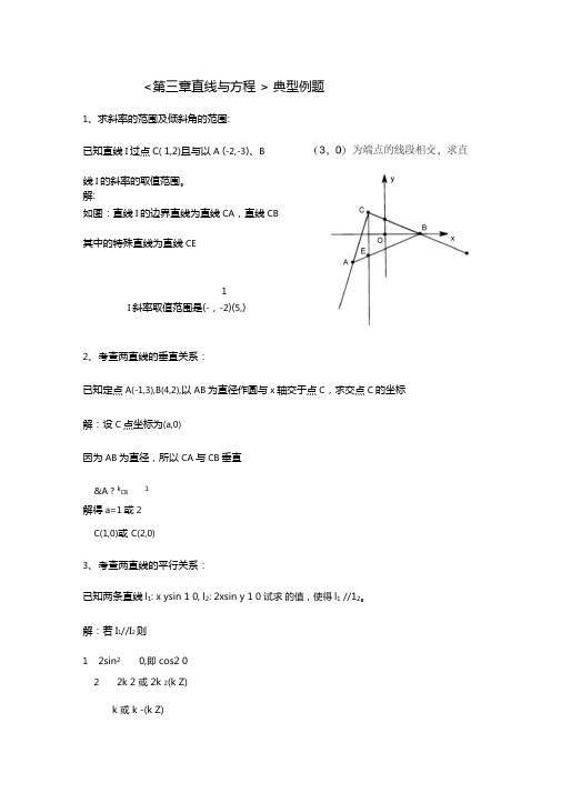 直线方程典型例题