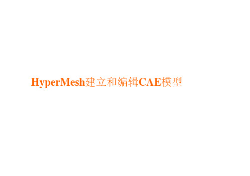 HyperMesh网格划分,模型处理