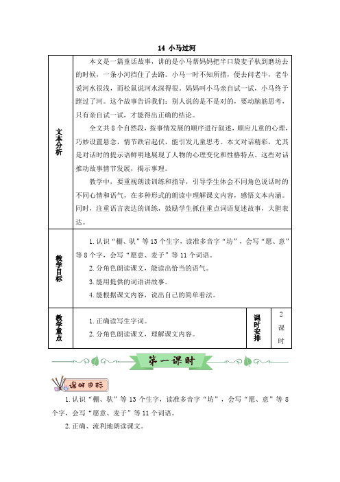 第5单元 14 小马过河(教案)