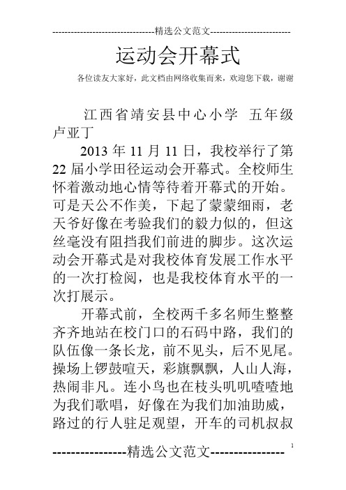 运动会开幕式