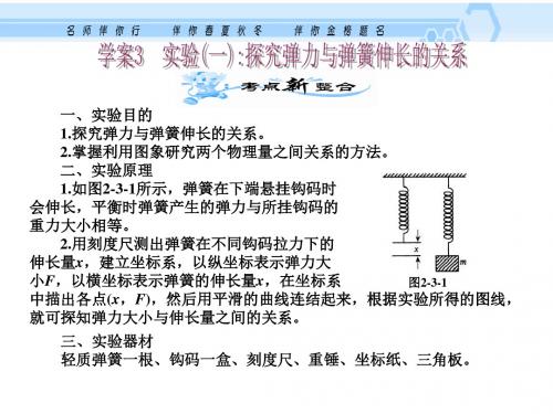 高三物理探究弹力与弹簧伸长的关系