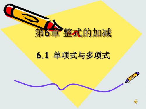 【最新版】青岛版七年上册数学6.1《单项式与多项式》公开课课件