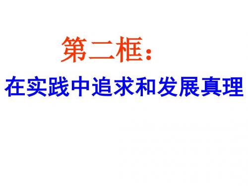 哲学6.2在实践中追求和发展真理