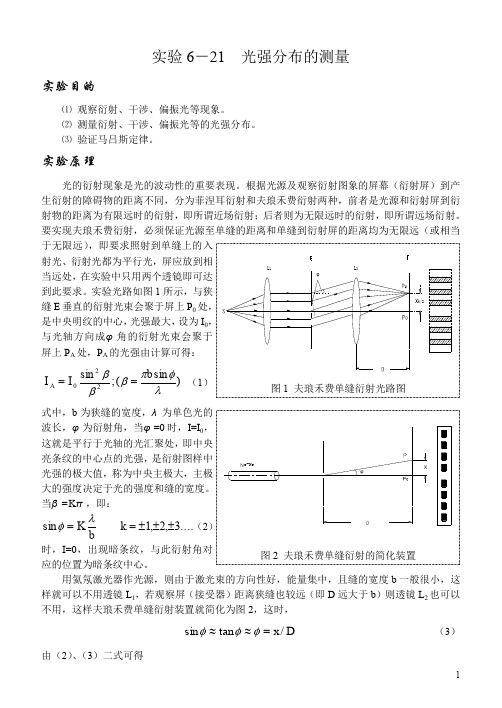 光强分布的测量