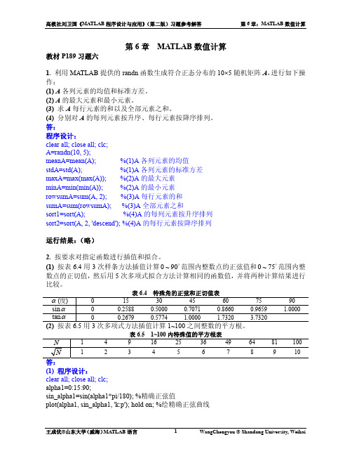 第06章_MATLAB数值计算_参考解答