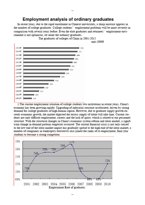 普通大学生就业情况分析(英文版)