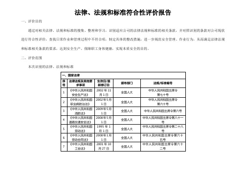 符合性评价报告