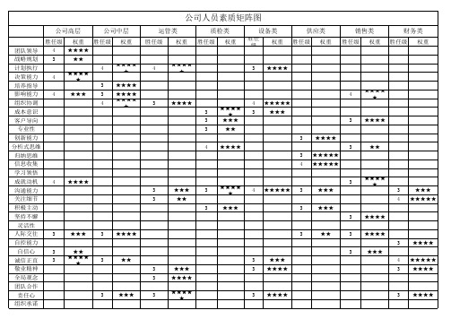 员工素质矩阵图