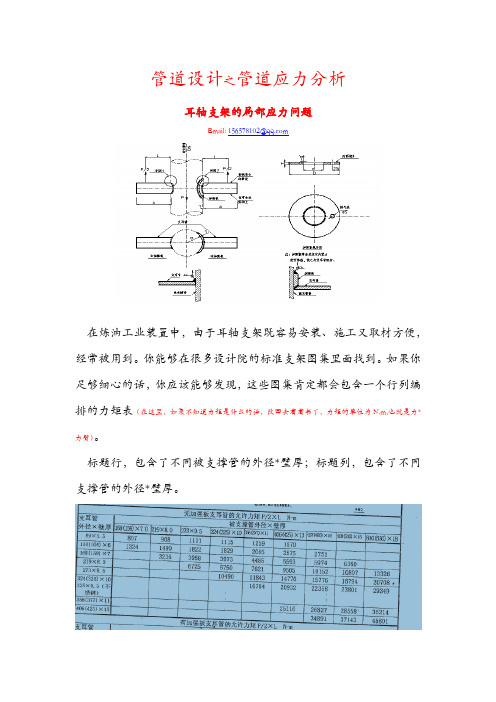 耳轴支架的局部应力简介